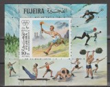 Fujeira 1972 - Flacara Olimpica bloc neuzat,perfecta stare