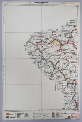 HARTA ZONEI JIMBOLIA , LITOGRAFIE de M.D. MOLDOVEANU , 1936 foto