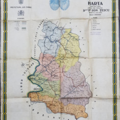 Harta Judetului Caras, lucrata sub ingrijirea D-lui. Ion Teicu - Perioada interbelica