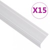 Gossi profile trepte forma l, 15 buc, argintiu, 100 cm, aluminiu