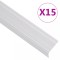 Gossi profile trepte forma l, 15 buc, argintiu, 100 cm, aluminiu