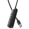 Hub USB UGREEN CM416, 4 x USB-A 3.0, 0.25m, Negru
