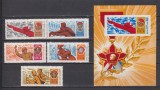 RUSIA (U.R.S.S. ) 1968 PATRIOTICE MI.3526-3530+ BL. 52 MNH, Nestampilat