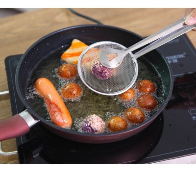 Cleste din inox cu sita foto