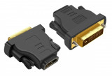 Adaptor HDMI - DVI, 4,5 x 4 x 1,5cm, negru