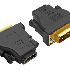 Adaptor HDMI - DVI, 4,5 x 4 x 1,5cm, negru