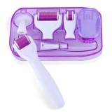 Set dermaroller FOXMAG24&reg; pentru masaj facial, regenerare, diminuare riduri, exfoliere si purificare, 6 piese