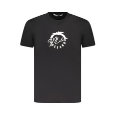 Trussardi Tricou barbati, din bumbac, cu imprimeu grafic, Regular fit, Negru, S