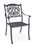 Cumpara ieftin Set 4 scaune gradina aluminiu gri antracit Ivrea 65x60x92h