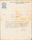 A2052 Factură cu antet &bdquo;Arco&rdquo; Radio, Brașov, 1940, garanție pentru un radio &bdquo;Zerdik&rdquo;