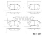 SWAG 33 10 9321 set placute frana disc
