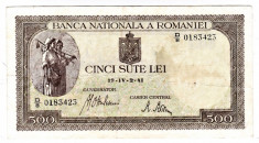 Bancnota 500 lei 2 IV 1941 aprilie filigran orizontal (4) foto