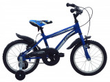 Bicicleta copii TEC Ares, culoare albastru, roata 16&quot;, din otel PB Cod:221631000007