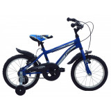 Bicicleta copii TEC Ares, culoare albastru, roata 16&quot;, din otel PB Cod:221631000007