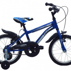 Bicicleta copii TEC Ares, culoare albastru, roata 16", din otel PB Cod:221631000007