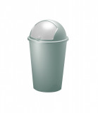 Cos gunoi cu capac glisant, Plastic, Verde, 50 L