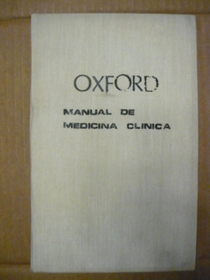 OXFORD - MANUAL DE MEDICINA CLINICA - 1995 foto