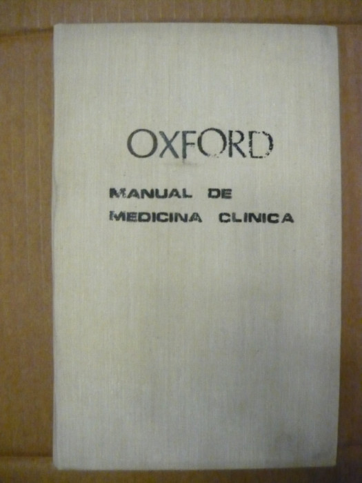 OXFORD - MANUAL DE MEDICINA CLINICA - 1995