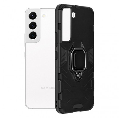 Husa pentru Samsung Galaxy S22 5G, Techsuit Silicone Shield, Black foto