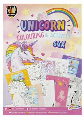 Carte de colorat cu activitati - Unicorn foto