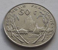 18. Moneda Polinezia Franceza 50 francs 1982 foto