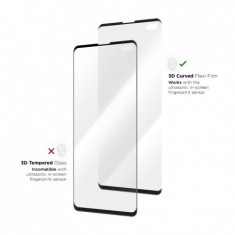 Tempered glass vetter pro, samsung galaxy s10+, combo set, 3d tempered glass easy fit and 3d curved flexi film, black foto