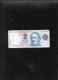 Argentina 2 pesos convertibles 1992(97) seria38195143 colturi lipsa