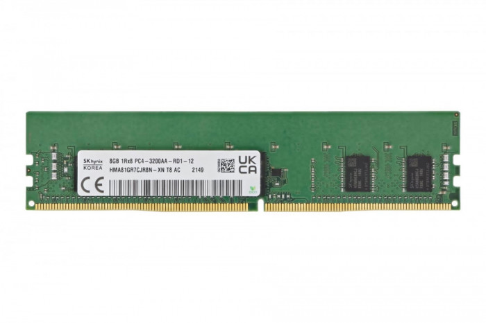 Memorie Server 8GB DDR4-3200AA PC4-25600R, 1Rx8, 3200 MHz Registered RDIMM - Hynix HMA81GR7CJR8N-XN