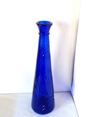 Vaza inalta solifleur semicristal royal cobalt blue - Schott Zwiesel Germany foto