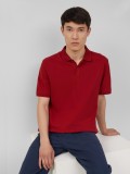 S.Oliver Tricou polo barbati, Regular fit din bumbac, Rosu inchis (Marime: 3XL)
