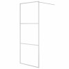 Paravan dus walk-in argintiu 80x195 cm sticla ESG transparenta