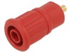 Soclu Banană 4mm 24A 1kV Roșu Aurit Pe Panou