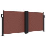 Cumpara ieftin Copertina laterala retractabila, maro, 100 x 600 cm