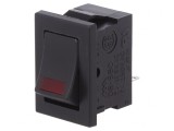 Comutator Rocker SPST ON-OFF 3A 250V cu LED Negru