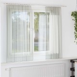 vidaXL Perdele Voile cu buzunare pentru bare 2 buc gri deschis 4102207