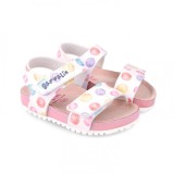 Cumpara ieftin Sandale din piele pentru copii Baloane colorate, Garvalin, blanco (Marime: 21)