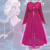 Rochie/Rochita roz Elsa Frozen 2+ coronita roz/ petreceri tematice aniversari, 4-5 ani, 6-7 ani, 7-8 ani