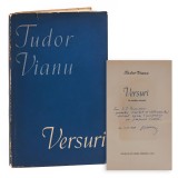 Tudor Vianu, Versuri, 1958, cu dedicație pentru D. Panaitescu - Perpessicius