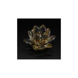 Cumpara ieftin Floare de lotus galbena din cristal de sticla -8cm