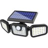Lamp&Auml; solar&Auml; led trio cu senzor de mi&Egrave;care &Egrave;i senzor crepuscular, 171 cob led, panou solar deta&Egrave;abil, 3 moduri iluminare, ip65, 2400mah, alb rece