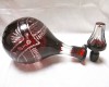 STICLA DIN CRISTAL COLORAT RUBIN - DECANTOR BAUTURA 32 CM