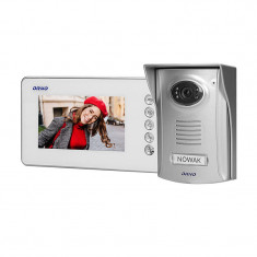 Interfon video pentru o familie Orno, display LCD, 2.4 inch, raza actiune 150 m, montaj aplicat, IP56 foto