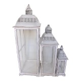 Cumpara ieftin Set de felinare 3 buc Jux Pako World Alb 33.5x27.5x88 cm