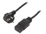 Cablu 3x1,5mm2 CEE 7/7 ştecăr unghi IEC C19 mamă