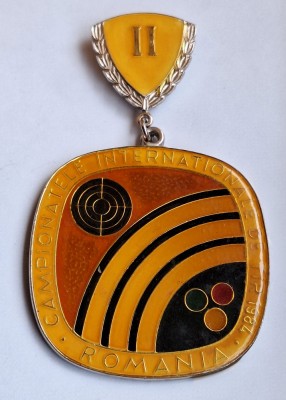 Campionatele Internationale de TIR - Romania 1984 - Locul 2, Medalie premiu foto