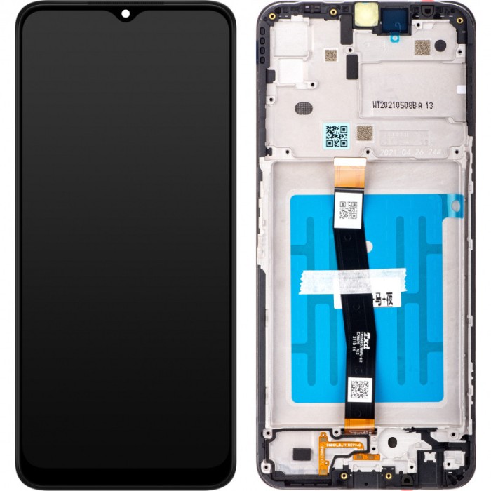Display ecran cu Touchscreen si Rama pentru Samsung A22 5G, A226, OEM, Negru