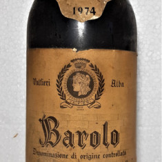 Z 14- VIN BAROLO, DOC, RISERVA VALFIERI recoltare 1974 cl 72 gr 13,5