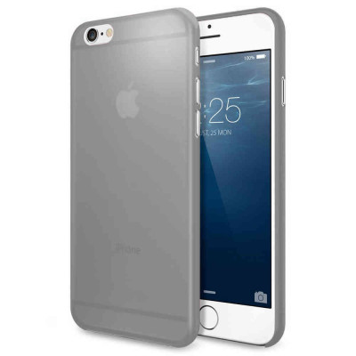 Husa Silicon Apple iPhone 6 Plus iPhone 6s Plus Ultra Thin Clear Grey foto