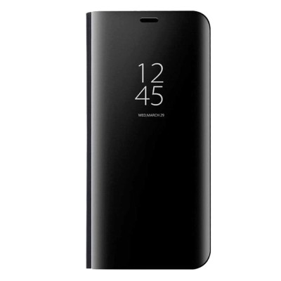 Husa Flip Stand Clear View pentru Realme 3 Pro, Negru foto