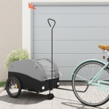 Remorca pentru biciclete, negru si gri, 45 kg, fier GartenMobel Dekor, vidaXL